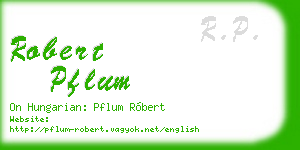 robert pflum business card