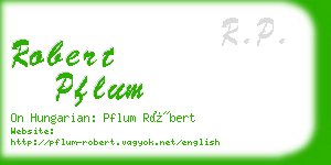 robert pflum business card